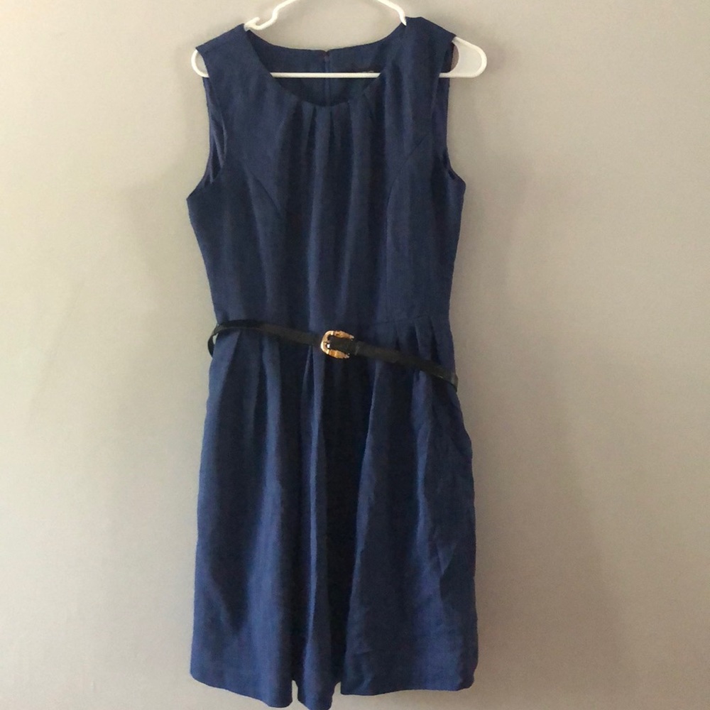 Blue dress with pockets, size 10